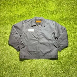 Red Kap Slash Pocket Insulated Work Jacket Full Zip Men’s XL Grey Gray Munters